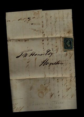 1864 Palestine,  Texas Confederate Civil War Letter Cotton Plantation,  Railroad