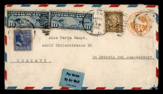Dr Who 1940 Uprated Airmail Stationery To Germany Wwii Censored E42518