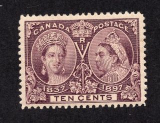 Canada 57 10 Cent Brown Violet Queen Victoria Diamond Jubilee Issue Mh