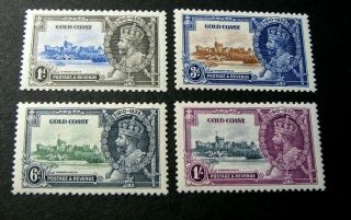 Gold Coast Stamp Scott 108 - 111 Silver Jubilee - King George V 1935 Mnh C525