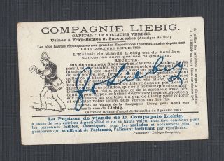 USA 1890s STAMP DESIGN COMPAGNIE LIEBIG FRANCE ADVERTISING VICTORIA TRADING CARD 2