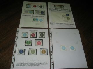 First Self Adhesive Stamps 1974 Octagonal Machins Circular Square 1 - 2 - 3 Series