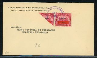 Nicaragua Postal History: Lot 255 1936 Bisect 3c Managua (local) $$$