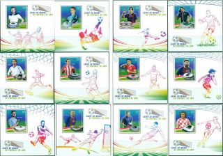 Football Soccer World Cup Fifa 2018 Russia Madagascar Mnh Stamp Set Of 12 Sheets