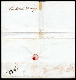 USA 1861 cover w/stamp Scott 30A from N.  Y.  to Barcelona via London 2