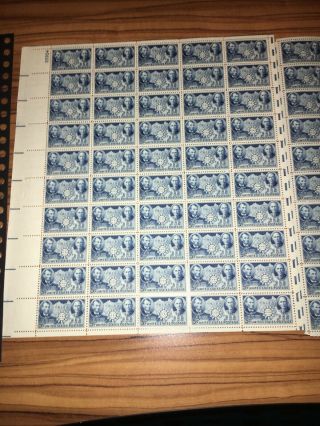 3 US Scott 906 1942 5 cent Chinese Resistance Sun Yat Sen & Lincoln Sheet 50 3