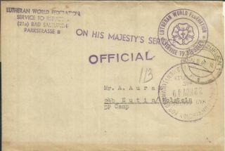 Great Britain Official - O.  H.  M.  S.  Wrapper - Lutheran World Federation - Service