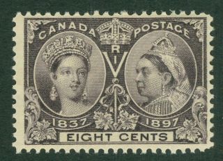 Sg 130 Canada 1897.  8c Slate Violet.  Fine Unmounted Cat £55