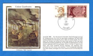 Colorano Civil War Cover C81 Admiral David Farragut & Union Gunboats @ Vicksburg