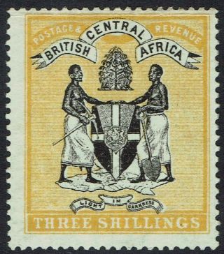 British Central Africa 1896 Arms 3/ - Wmk Crown Cc