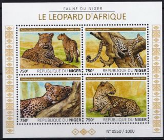 Niger 2015 - Leopards - Wild Cats Animals Africa Fauna Nature On Stamps Mnh Cf