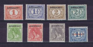 Da559 Netherlands 1913 Official Stamps Overprinted " Armenwet " Mnh Regummed