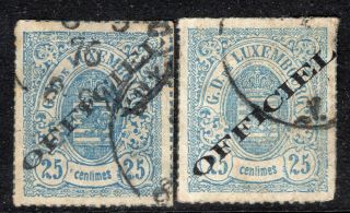 Pair Luxembourg Officiel 1875,  Mi6ia,  Combine 26