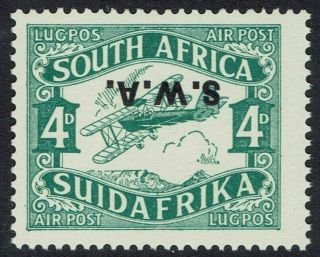 South West Africa 1930 Airmail 4d Error Overprint Inverted