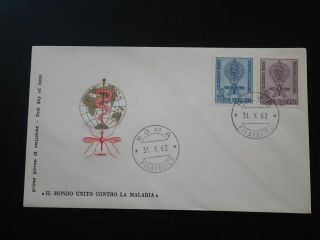 Insect Mosquito Malaria Fdc 1962 Italy 66315