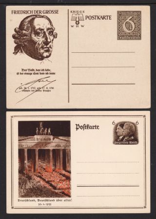 Germany 1930s - Three Illustrated Postal Stationery Cards - (18)