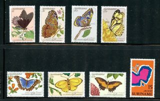 Mnh Butterfly Topical Stamps Netherlands Suriname