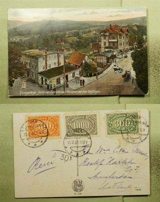 Dr Who 1923 Germany Schreiberhau Postcard To Netherlands E48283