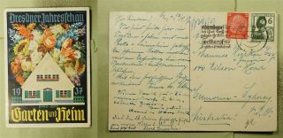 Dr Who 1937 Germany Dresden Slogan Cancel Home/garden Pc To Australia E48274