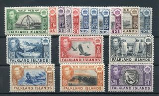 Falkland Islands 1938 - 50 Set Sg146/63 Mm Cat £475
