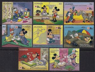 Uganda Stamp - Disney Characters In Japan Stamp - Nh