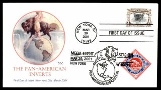 Mayfairstamps 2001 Us Fdc Pan American Inverts Dual Cancels Cec First Day Cover