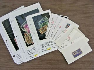 Italy,  Amg - Ftt,  Assortment Of Stamps In Dealer Pages,  Stock Cards
