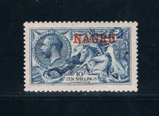 Nauru - 1916 - 23 - 10sh Seahorse - Light Blue - Sc 15 [sg 23] 19