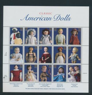 Gx03961 Usa American Dolls Folklore Xxl Sheet Mnh
