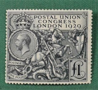 Gb Stamp George V 1929 Puc £1 Black U/m (r56)