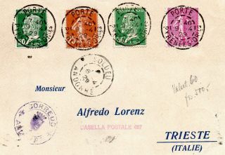 Andorra 1929 Cover From Porte Pyrenee With Rare Crested Correo Andorra Hs