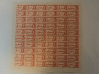 Northern Rhodesia 1 1/2d Victory 1946 Full Sheet 60 Stamps