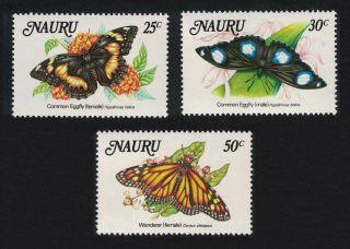 Nauru Butterflies 3v Mnh Sg 300 - 302