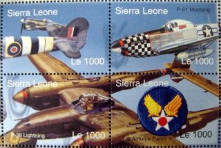WWII STAMPS SHEET D - DAY 2004 MNH SIERRA LEONE WORLD WAR II AIRCRAFT AIRPLANE 4