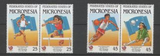 Micronesia,  Scott 63 - 66,  Set Of 4 Summer Olympics,  Running,  Basketball,  Sports