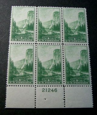 Us Plate Blocks Stamp Scott 740 El Capitan 1934 Mnh L294