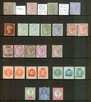 Gb Queen Victoria Selection Of Stamps Better Noted Good Selection 26 Stamps
