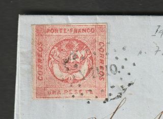Peru 1860 Yv 7C on Iquiqui cover 2