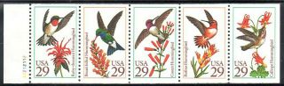Sc 2646a - 29c Hummingbirds Booklet Pane Of 5 Mnh P A2212112