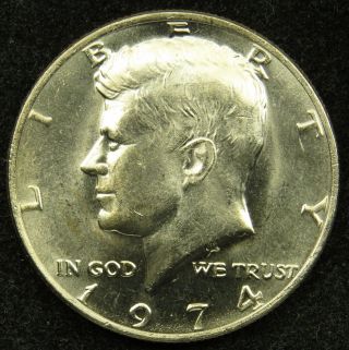 1974 Uncirculated Kennedy Half Dollar Bu (c04)