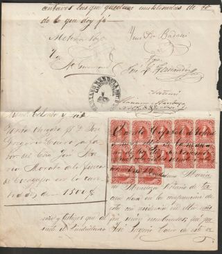 Bolivia 1870 Fiscalls Yvert 4 (12x) On Official Document