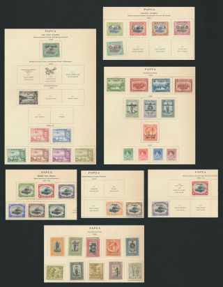 Papua Stamps 1901 - 1941 Group Incs Early Boat Issues,  Largely Vf Mog