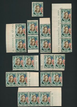 San Marino Stamps 1947 Roosevelt Perf & Print Errors,  Magnificent,  Mnh Vf