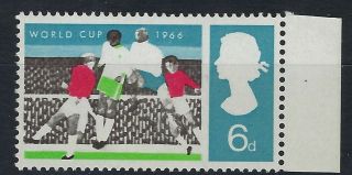 Great Britain 1966 Football World Cup 6d Missing Black Mnh