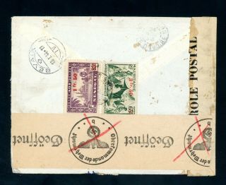 French Ivory Coast 1943 Registered Cover to Switzerland German Censor (S087) 2