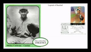 Dr Jim Stamps Us Mickey Cochrane Baseball Legends First Day Cover Atlanta