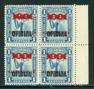 Nicaragua Mh Specialized: Maxwell 484a 1c Inverted Ovpt Scarce Multiple Rrr $$$