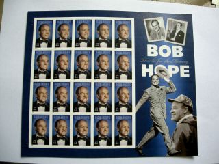 Usa Stamps Sheet Of Bob Hope In.