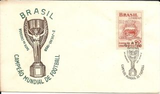 Brazil 1958 Football Soccer World Cup Championship On Illustrated Cover