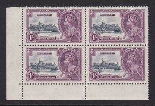 Gibraltar.  1935.  Sg 117 & 117a,  1/ - Slate & Purple.  Extra Flagstaff.  Unmounted.